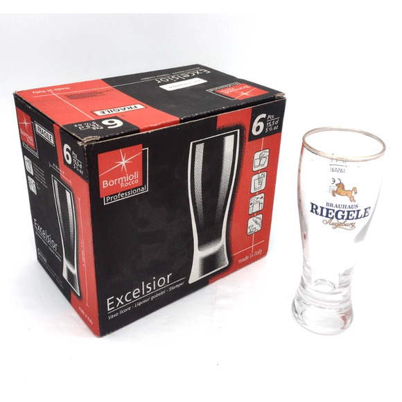 Bormioli Rocco excelsior glasses made in Italy 6 PCs Open box - Picture 1 of 5